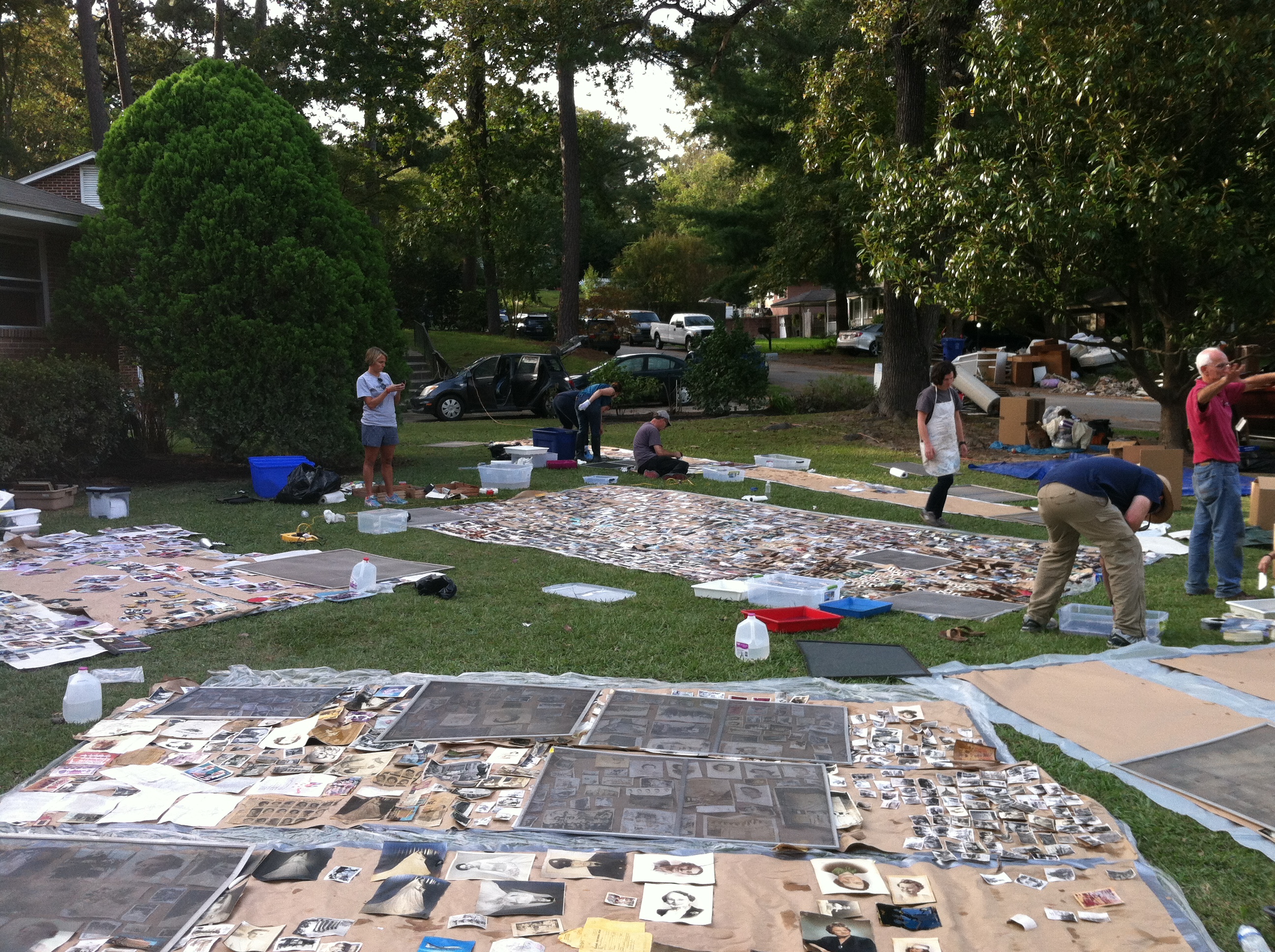 Neighborhood efforts to rescue records following severe weather